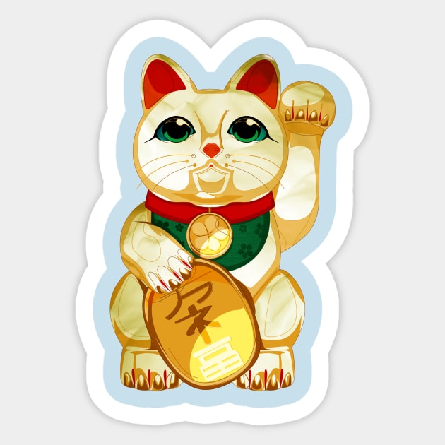 maneki neko Sticker by masslos